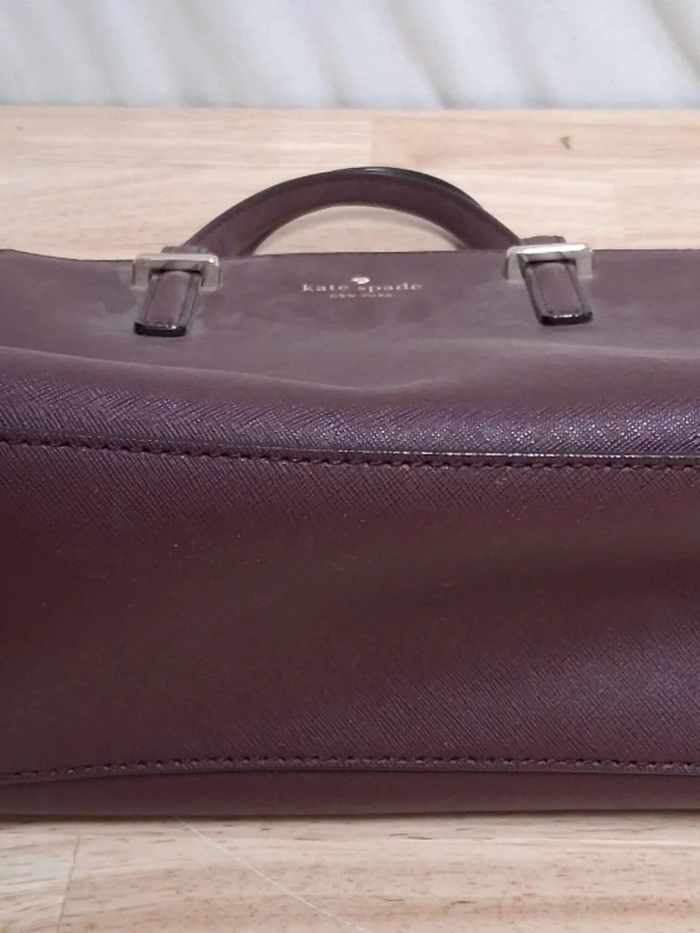 kate spade Two-Tone Plum and Blush Leather Tote